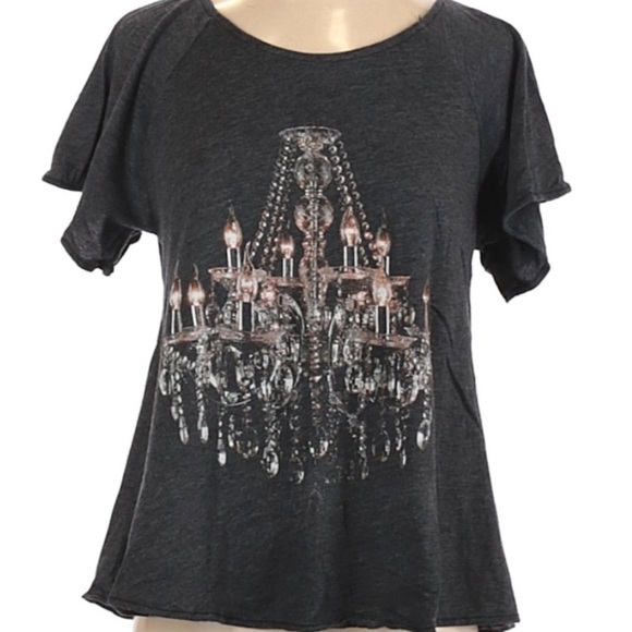 Wildfox Dark Grey Chandelier Graphic Tee - Picture 6 of 11